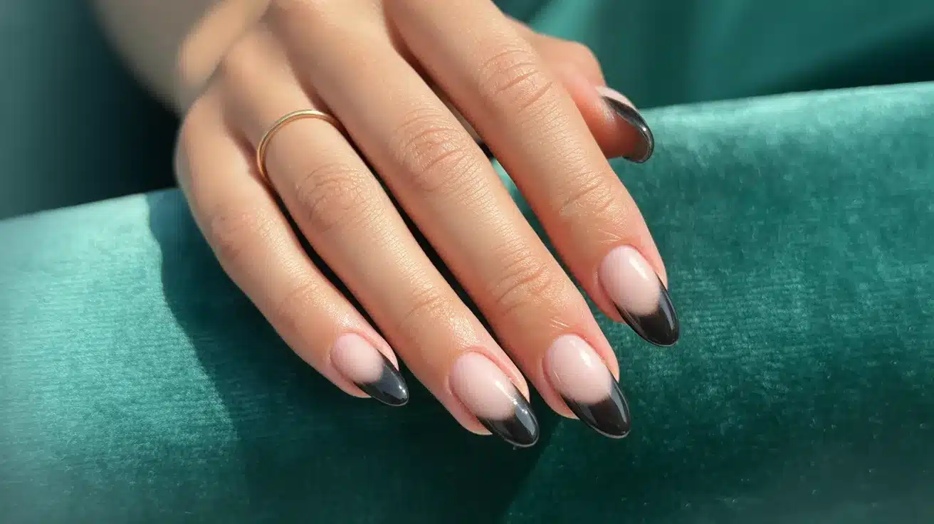 Black Ombre French Tips