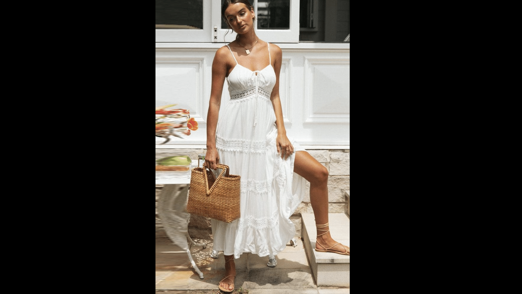 Boho Maxi Dress with Sandals