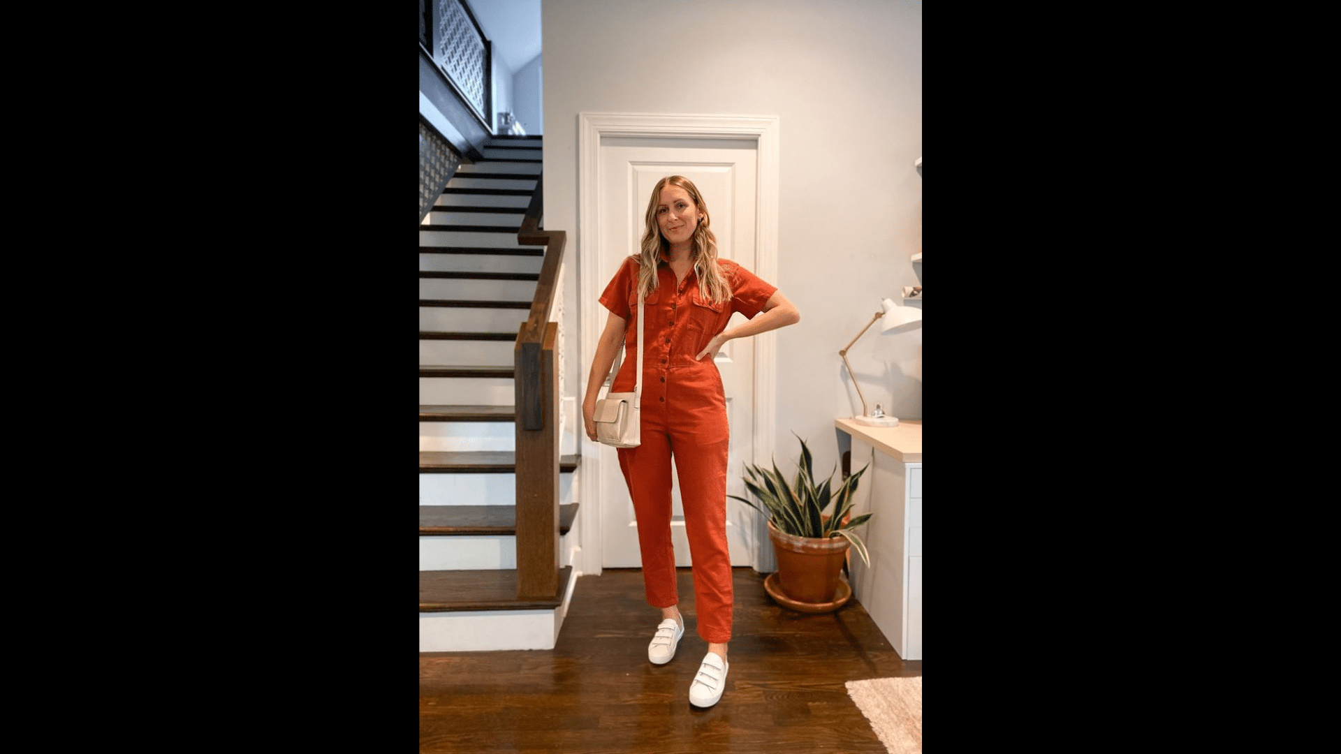 Cotton Jumpsuit with Sneakers