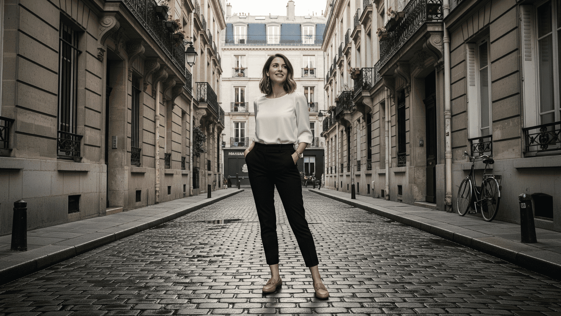 Cropped Trousers with Loafers