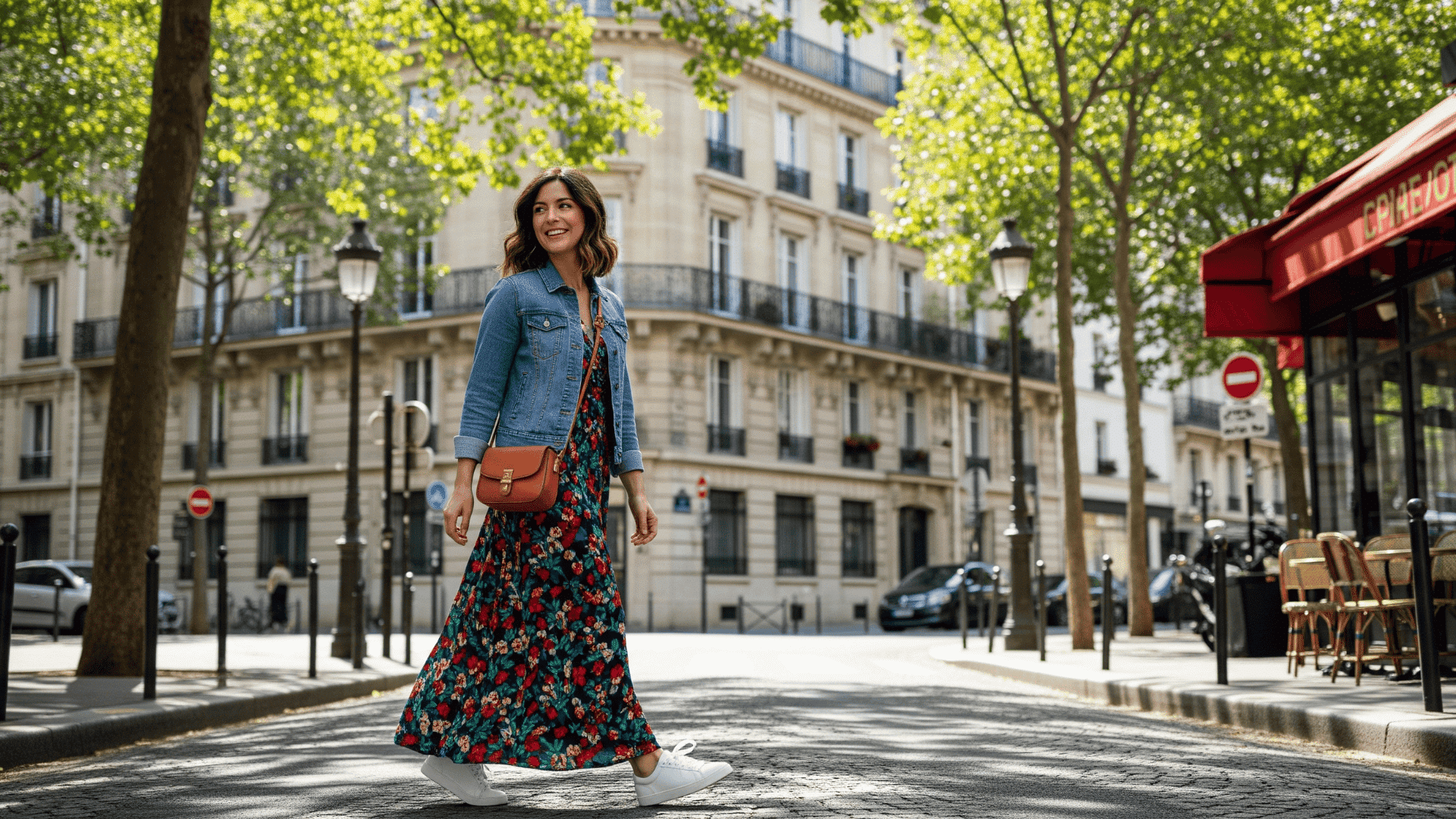 Denim Jacket with Maxi Dress