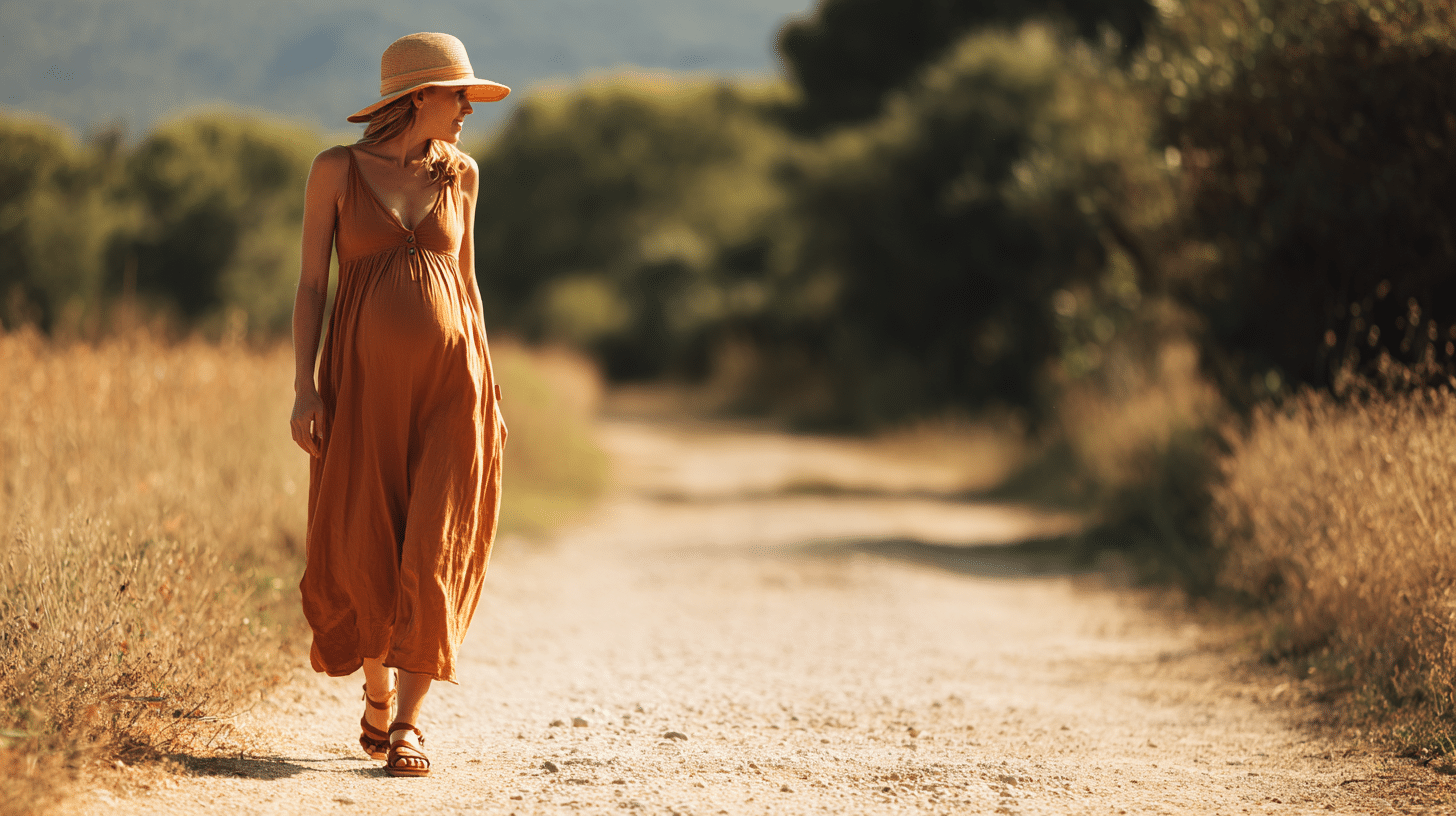 Maxi Dress with Flat Sandals for Warm Days