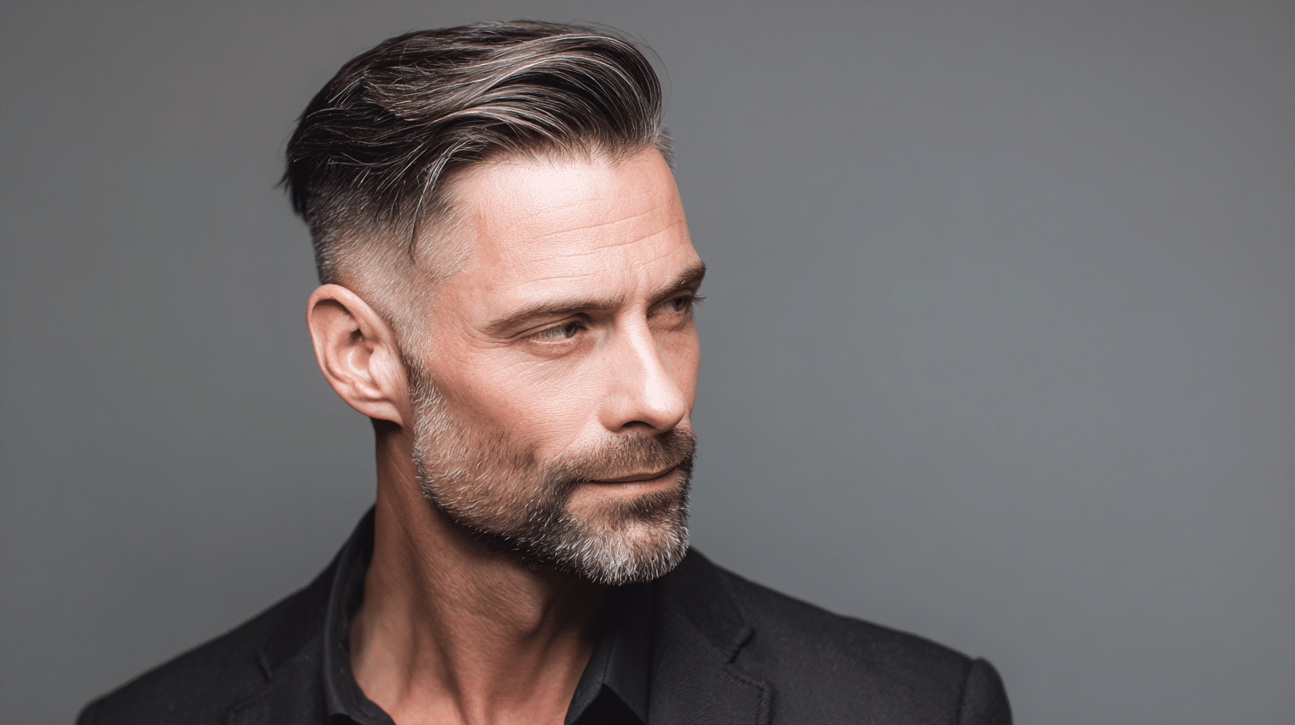 Mid-Taper Fade with Comb Over