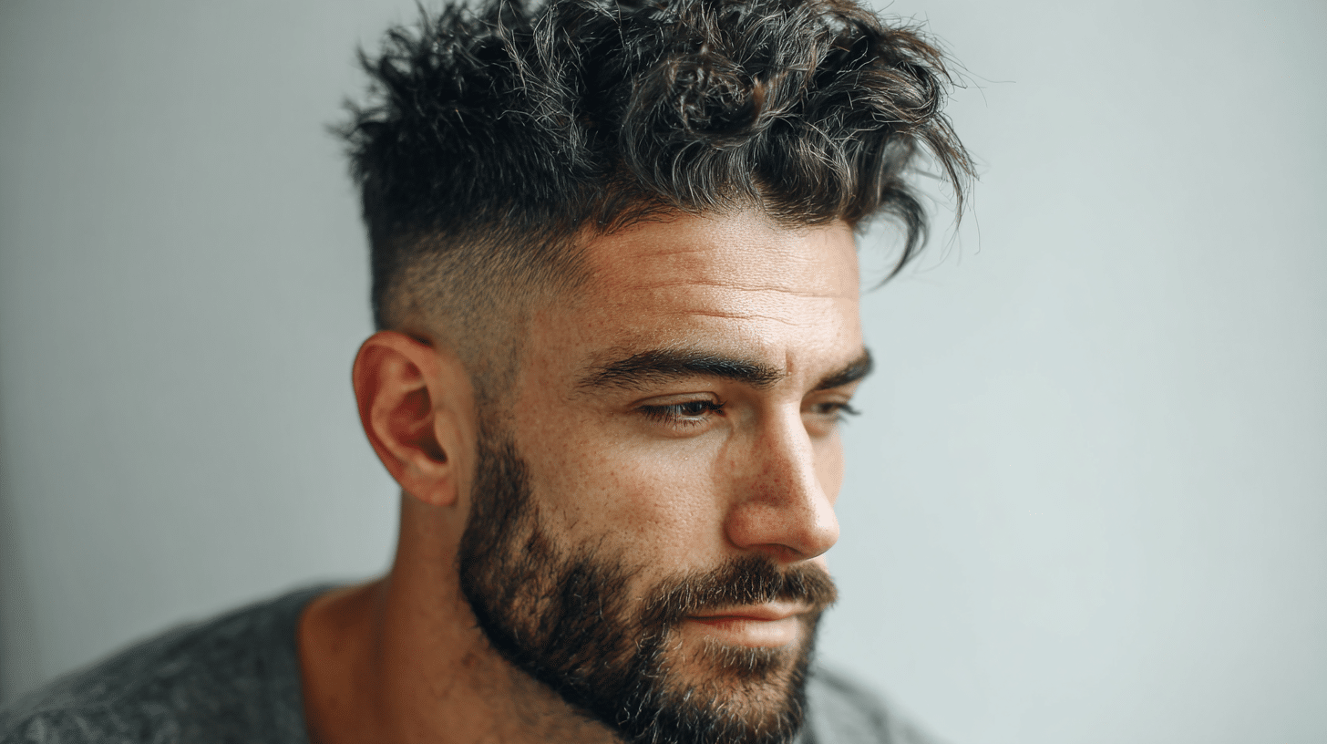 Mid-Taper Fade with Messy Top