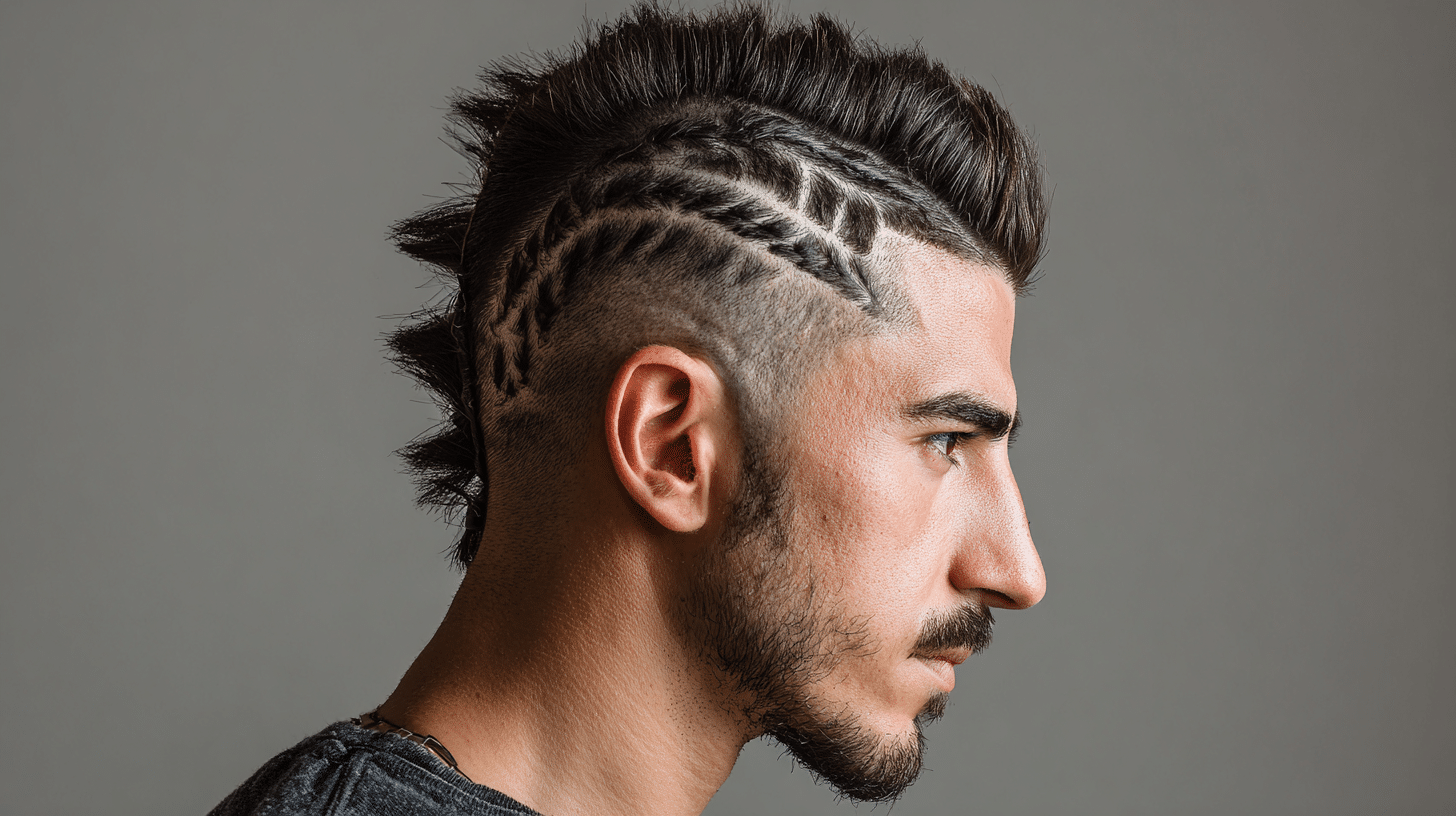 Mid-Taper Fade with Mohawk Style