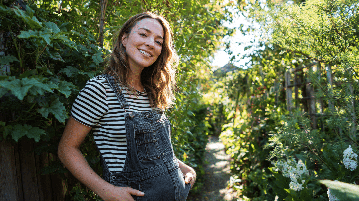 Overalls with a Striped Tee for Playful Style