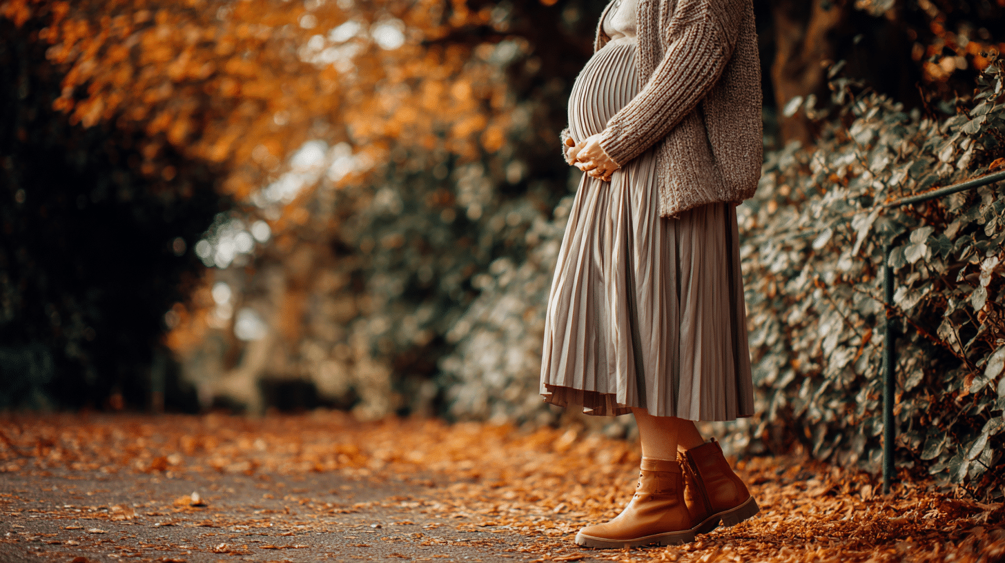 Pleated Skirt with a Cropped Sweater for Cooler Weather