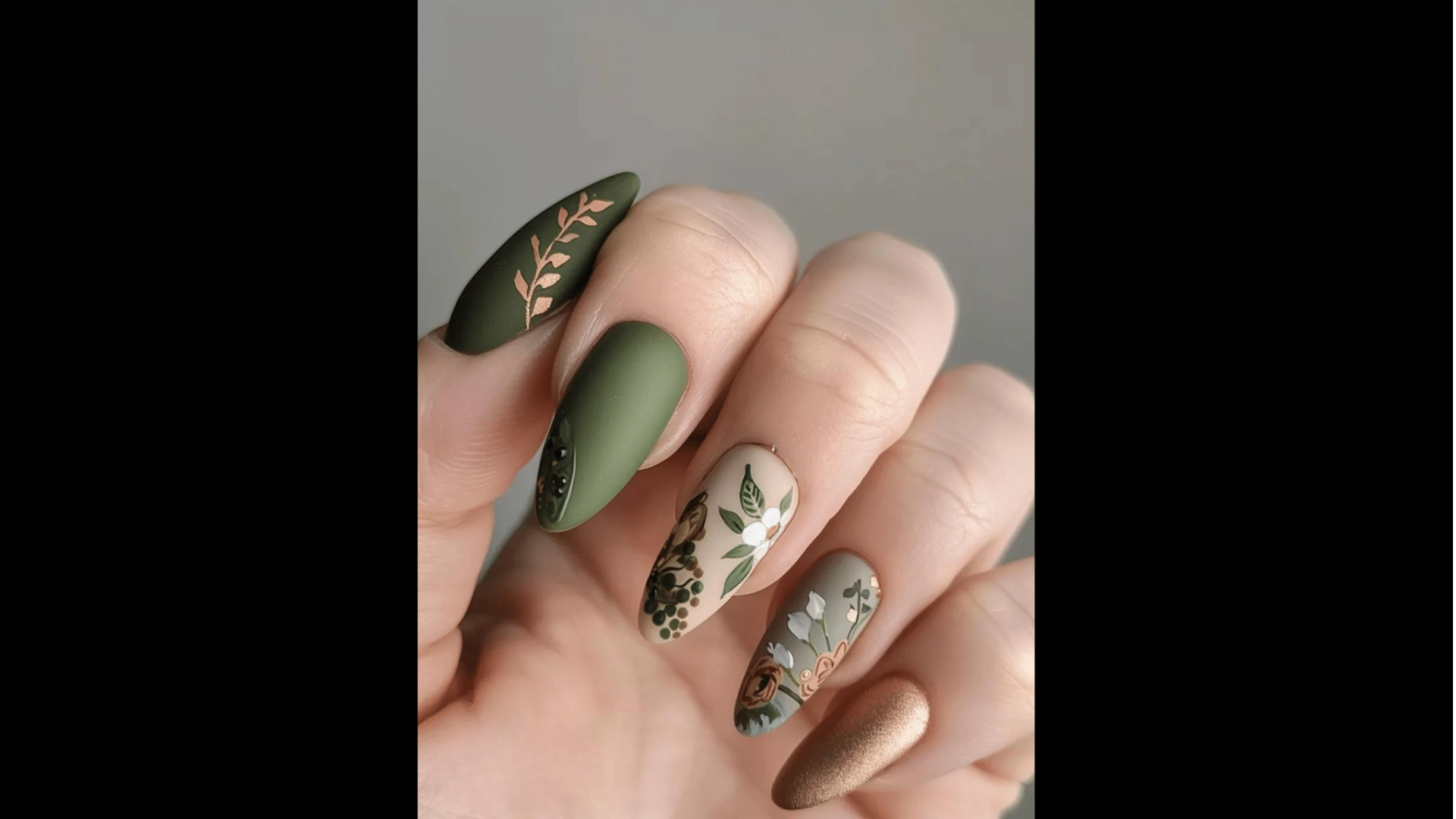 Sage Green with Leaf or Botanical Art
