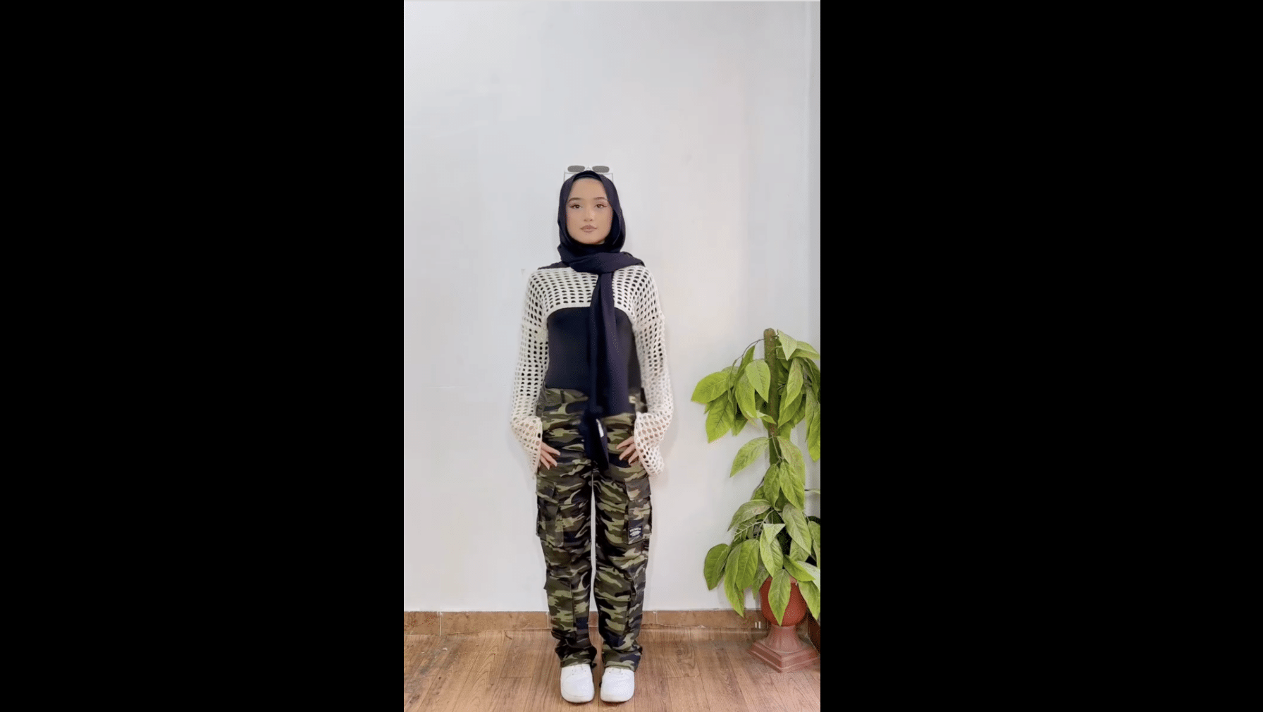 Tailored Utility Pants with Silk Tank and Scarf