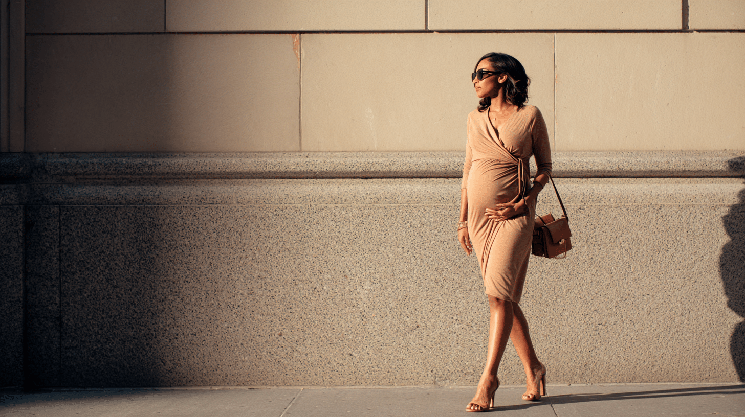 Wrap Dress with Block Heels for a Polished Day Out