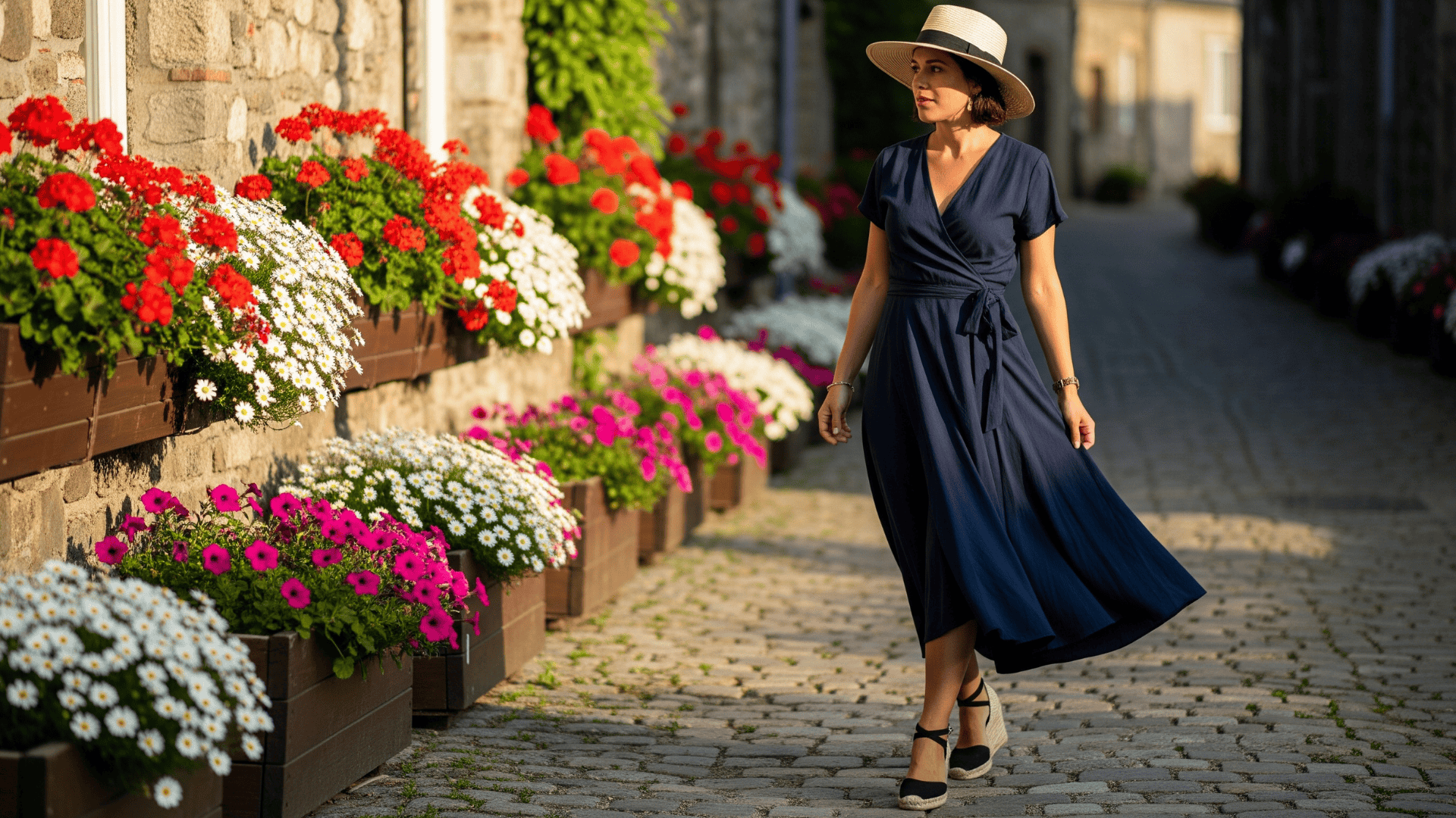 Wrap Dress with Espadrilles