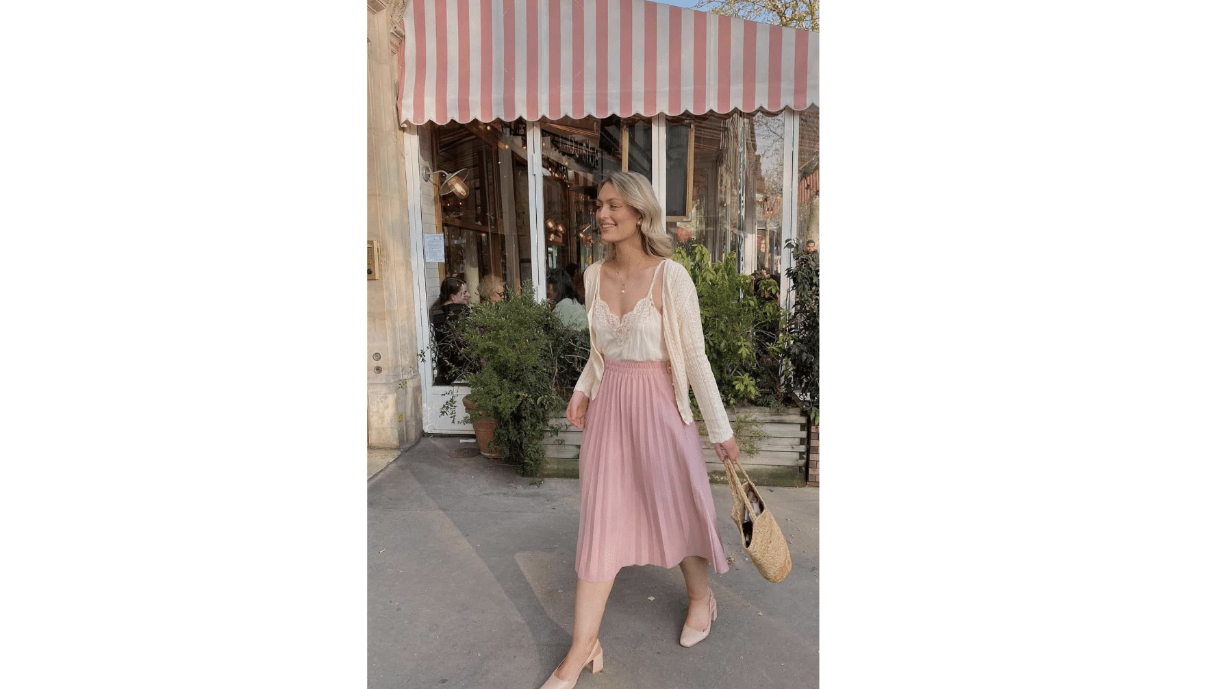 coquette outfit Lace Blouse with Pleated Skirt