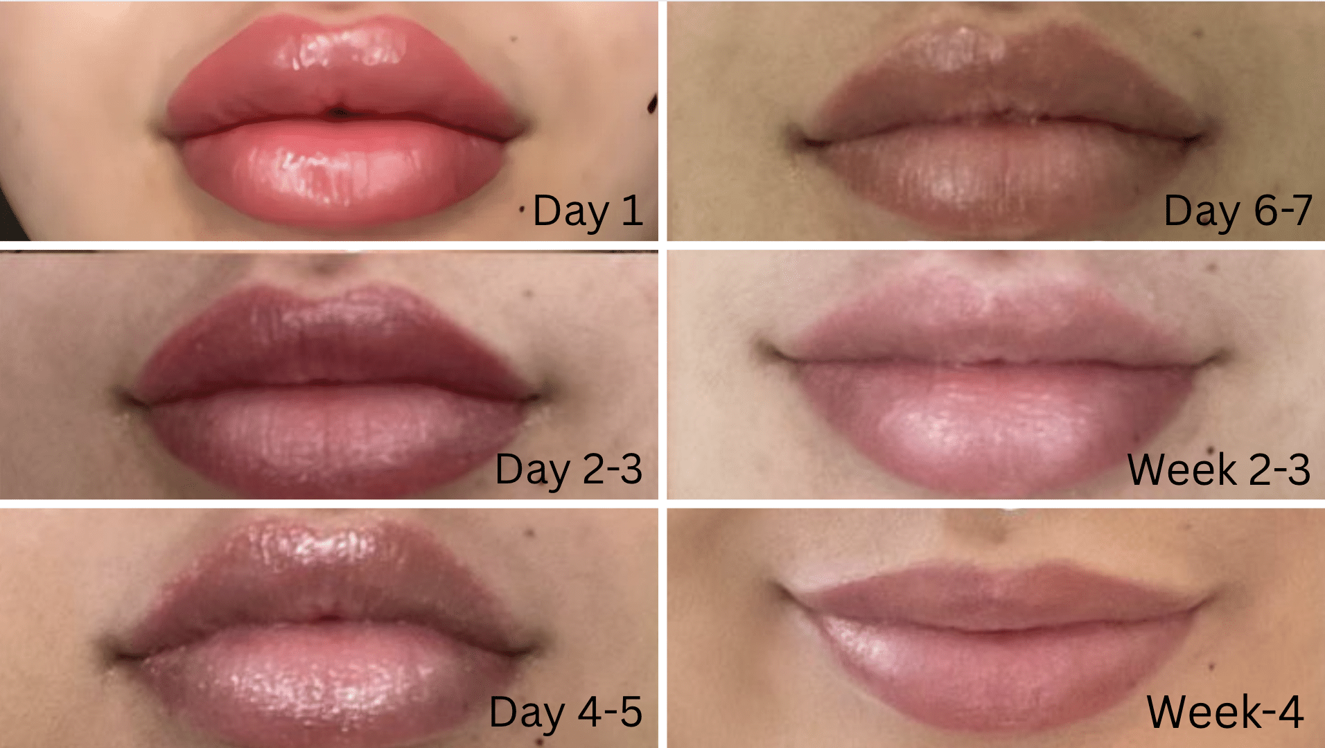 lip blush healing