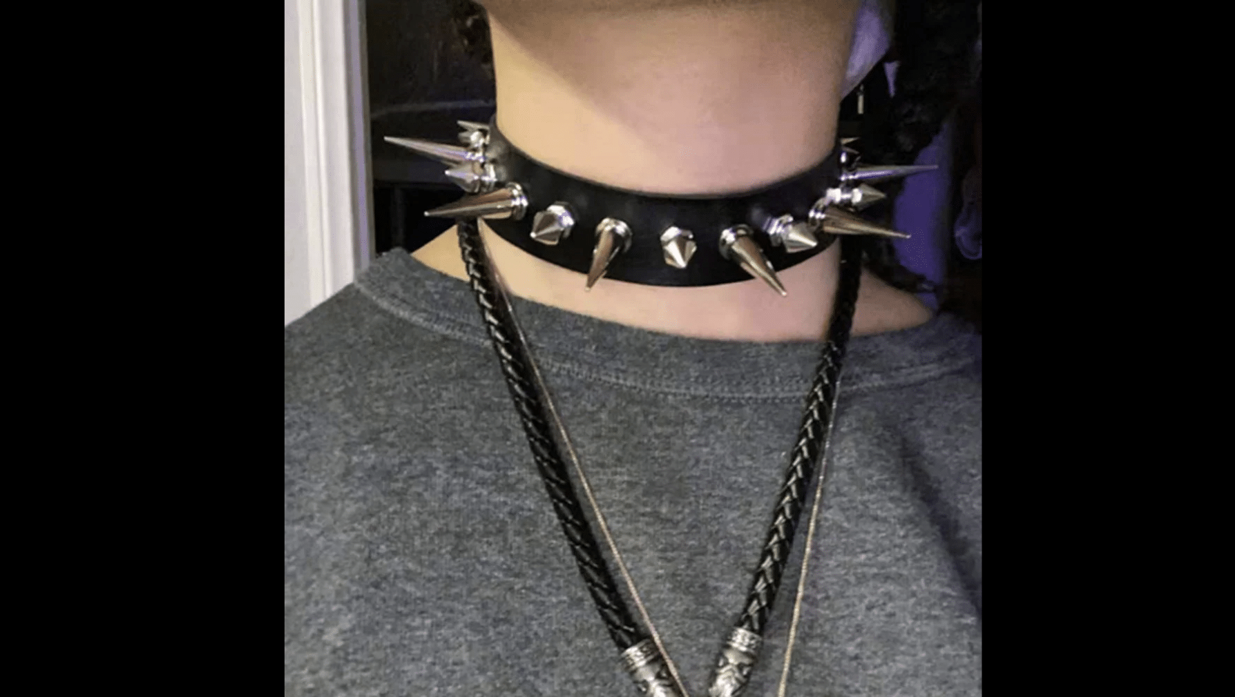 mall goth fashion Spiked Chokers